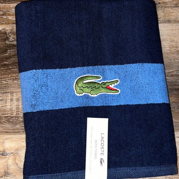 Lacoste Other New Lacoste Bath Towels 0 Cotton Loops Navy Blue